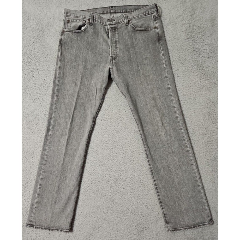 Levis 501 Mens Jeans Size‎ 36 X 30 Button Fly Cotton Spandex Stretch Black